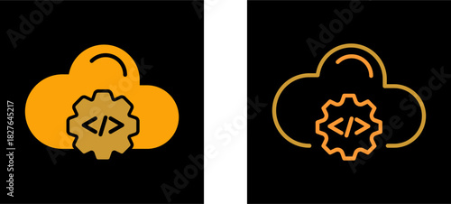 Cloud Coding Vector Icon