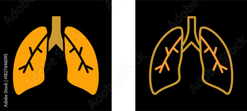 Lungs Vector Icon