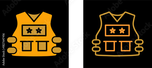 Police Vest Vector Icon