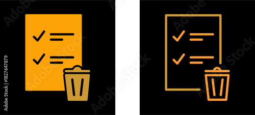 Trash List Vector Icon