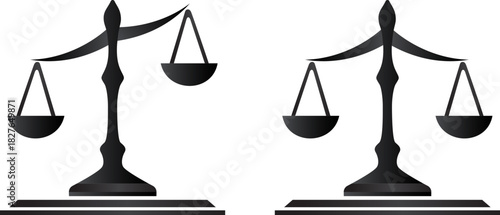 Judge scales. Vector isolated design element