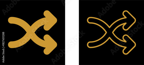 Arrow Crossing Vector Icon