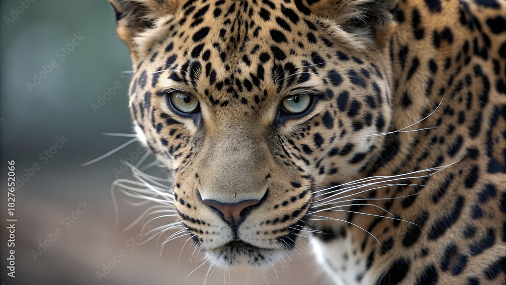 Naklejka premium Jaguar or Leopard Portrait istad face 