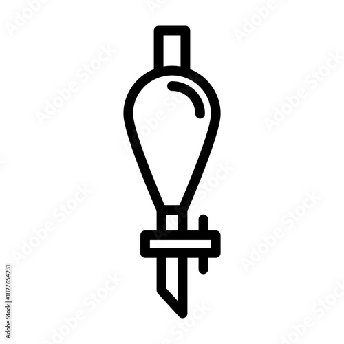 Separation Funnel Vector Line Icon Design