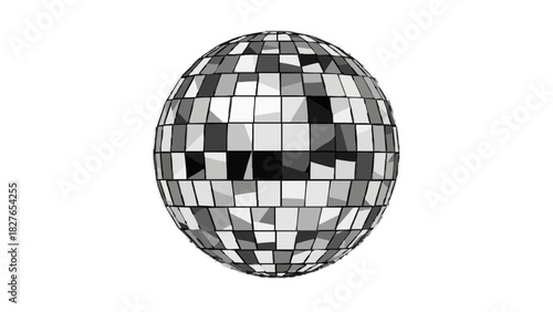 Sleek disco ball design for party invitations and event decorations
