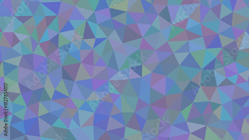 A mesmerizing mosaic of geometric shapes, a symphony of triangles in a harmonious blend of blues, purples, and greens, creating a captivating pattern