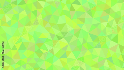 A vibrant mosaic of green triangles creates a mesmerizing geometric pattern, evoking a sense of nature and abstract art in perfect harmony