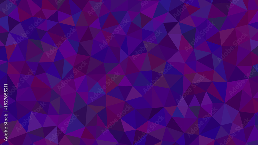 Obraz premium A mesmerizing mosaic of deep purples and blues, creating a captivating geometric pattern reminiscent of a twilight sky filled with stars