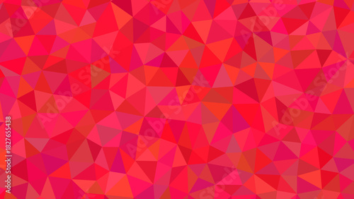 A vibrant mosaic of crimson and scarlet triangles creates a captivating geometric pattern, evoking a sense of modern artistry and energy