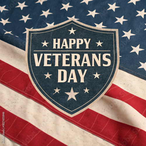 Happy Veterans Day Tribute Banner