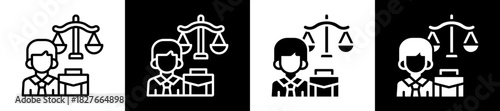 Business Ethics Icon Set In Black And White Filled Style Collection