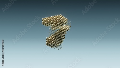 3D Abstract Number Seven Design. Modern abstract 3D background with depth and soft lighting. Ideal for technology projects, web design, presentations, social media and print.
