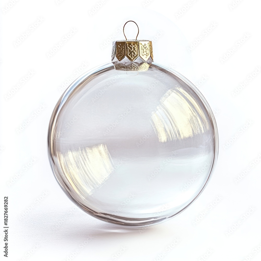 Obraz premium Elegant clear glass Christmas ornament