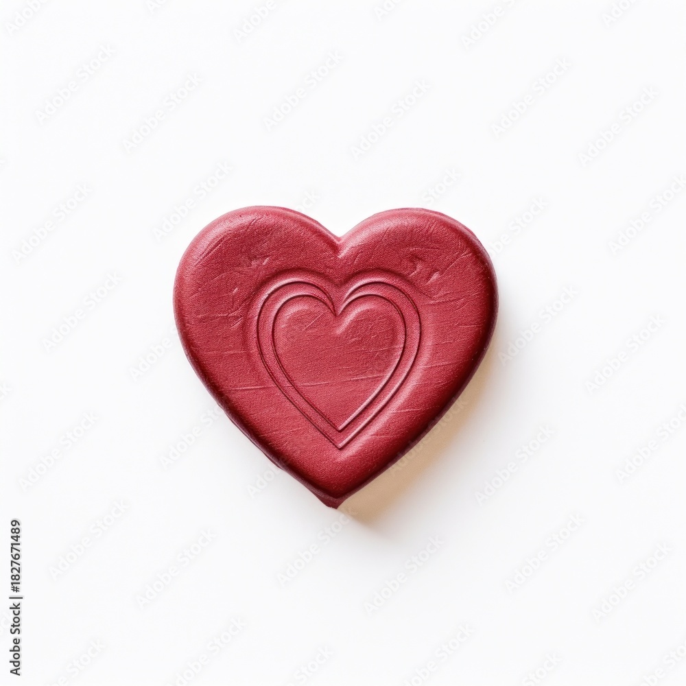 Fototapeta premium Seal Wax Stamp confectionery heart food.