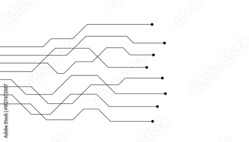 Abstract futuristic circuit board Illustration, Circuit board with various technology elements. Circuit board pattern for technology background. Vector illustration