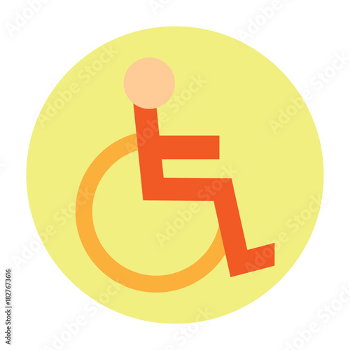 Wheelchair Vector Flat Icon Design
