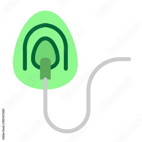Oxygen Mask Vector Flat Icon Design