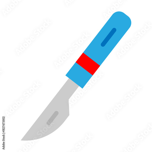 Medical Scalpel Vector Flat Icon Design