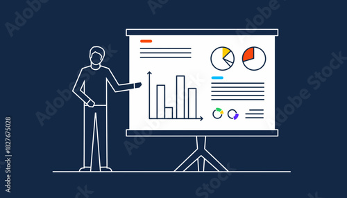 Business Presentation Analyzing Data and Charts for Strategic Planning and Insights