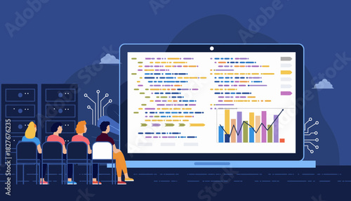 Engaging Professional Business Presentation on Data Analytics and Software Development for Team Learning and Strategic Insights