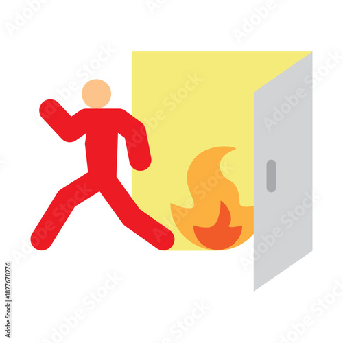Smoke Escape Vector Flat Icon Design
