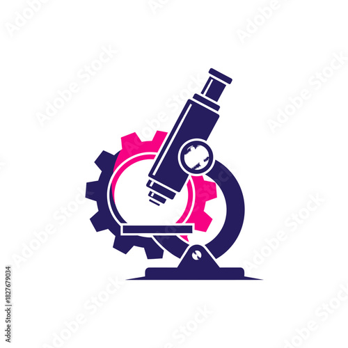 Microscope Design with Mechanical Gears Modern Science Innovation
