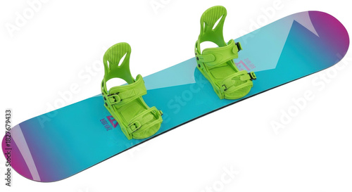 фотографія Isolated snowboarding equipment against no background, colorful snowboard with g