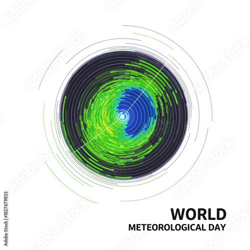 World Meteorological Day Abstract Globe Design Digital Art