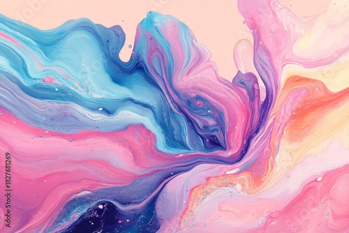 Wallpaper Mural Vibrant Pastel Colored Abstract Background Featuring Swirling Fluid Patterns for Creative Design Use Torontodigital.ca