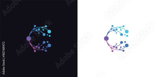 Modern technology connection symbol abstract , dot, Blockchain, molecular, and system graphic design vector illustration. Symbol, icon, creative logo design