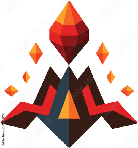 Whimsical underwater ruins pattern with seashell pillars