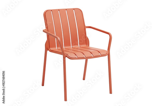 Konstfotografi Isolated outdoor patio chair offers a comfortable and stylish seating solution,