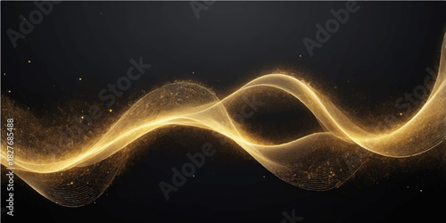 Abstract blue light wave motion fractal design wallpaper background with dynamic glowing lines