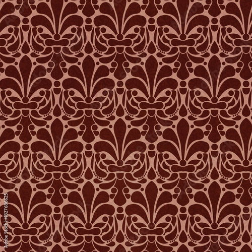 Seamless Ornamental Damask Pattern