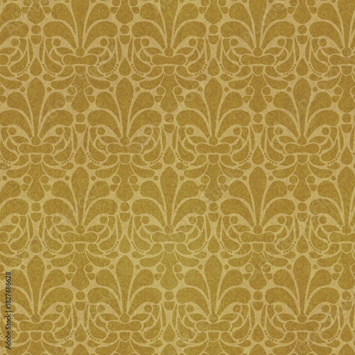 Seamless Ornamental Damask Pattern
