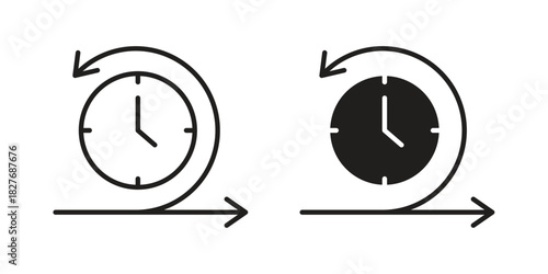 Agile icons Concepts. black solid and line stroke designs for web and app use