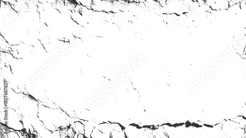 Black and white textured background with rough cracked surface and small dots vector