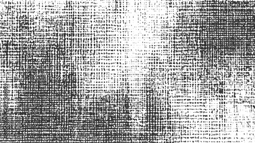 Black and white textured background with a woven pattern and varying density vector