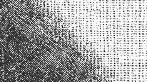 Black and white textured background with woven pattern and gradient effect vector