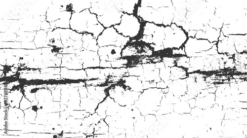 Black and white cracked texture background with distressed surface grunge