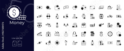 Money Duotone Editable Icons set