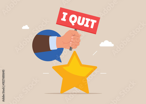 To switch fields with strong personal quality. Vector flat illustration