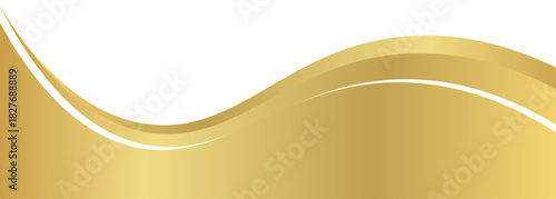 gold wave curve, golden wave corner shape for element, stripes ribbon golden graphic, striped gold.vector illustration eps10