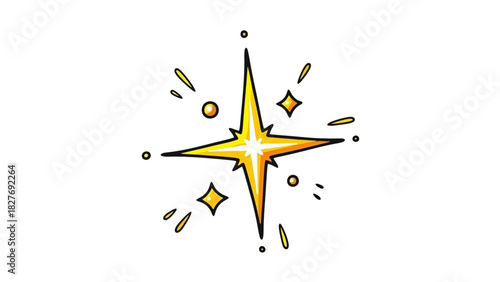 Bright starburst illustration with sparkling highlights and a shining effect, perfect for celebratory designs