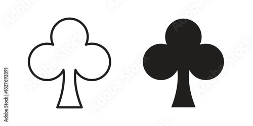 Club icons Concepts. black solid and line stroke designs for web and app use