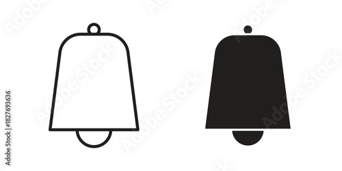 Cowbell icons Concepts. black solid and line stroke designs for web and app use