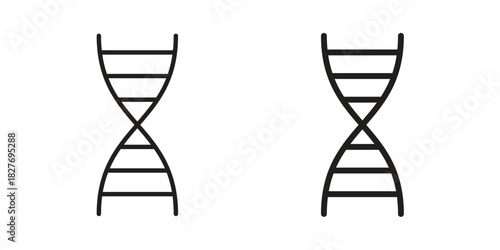 DNA icons Concepts. black solid and line stroke designs for web and app use