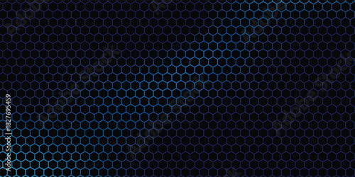Vector abstract blue bright energy flashes under hexagon in navy blue technology, modern, futuristic vector illustration. bluye vector background
