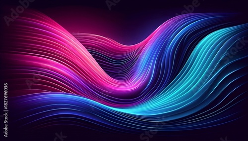 Neon Liquid Waves — Futuristic Gradient Glow Wallpaper