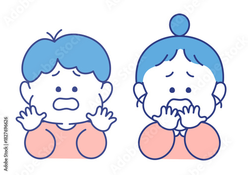 子ども　表情　イラスト　男女　苦手　ポーズ